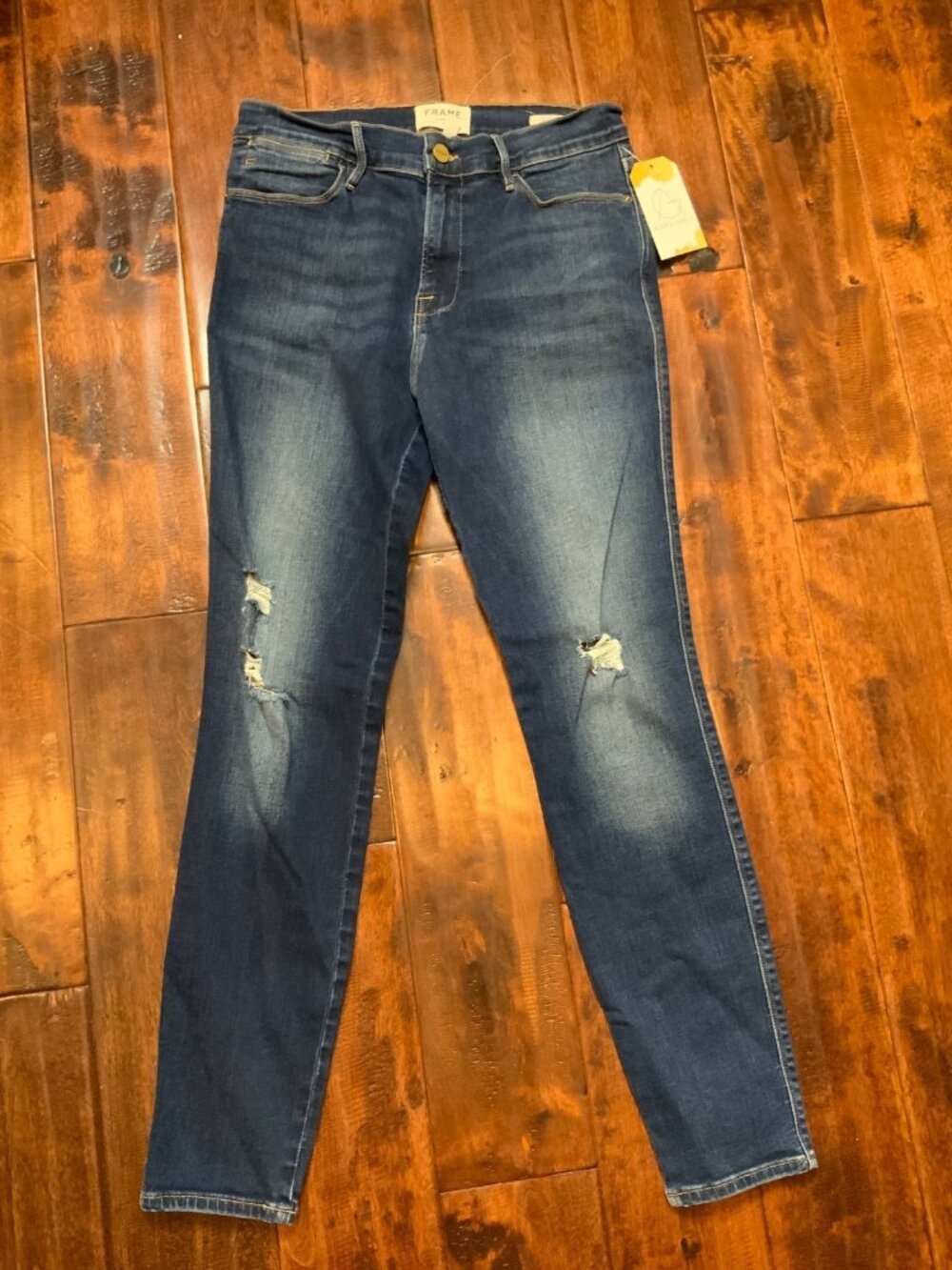 Frame Blue Dark Wash Denim Le High Skinny Jeans, Size 29